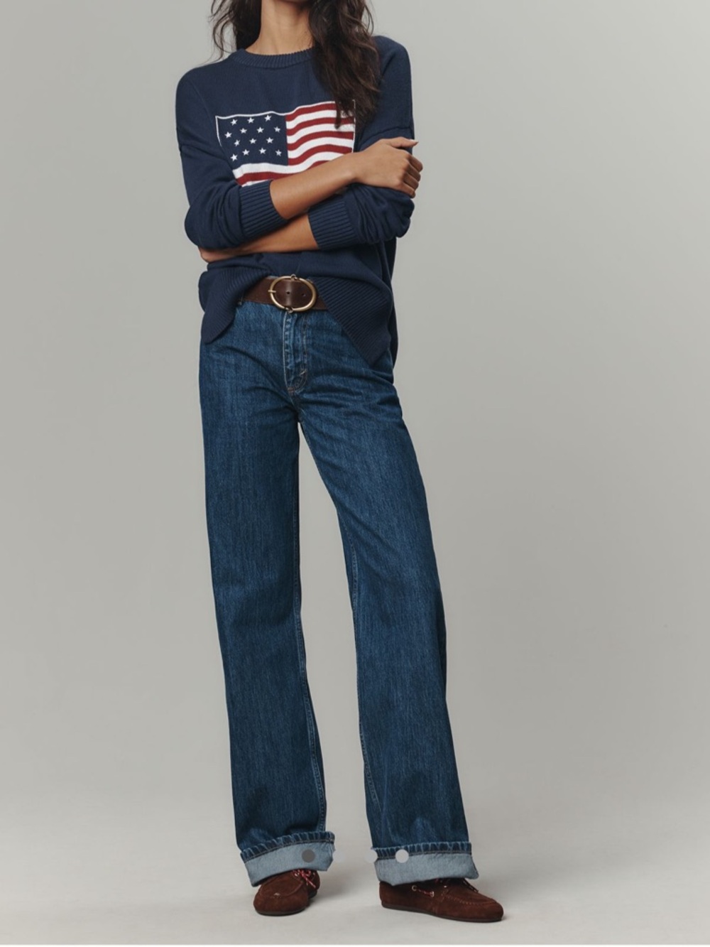 Damson Madder Sylvie Turn Up Straight Leg Jeans